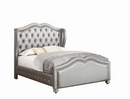 Belmont Tufted Upholstered Queen Bed Metallic