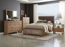 Smithson Eastern King Platform Bed With Storage Grey Oak