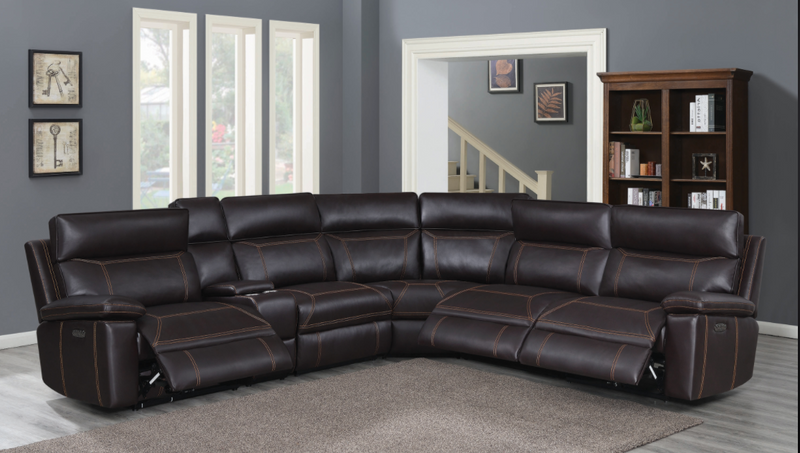 Albany 6-Piece Power^2 Sectional Brown