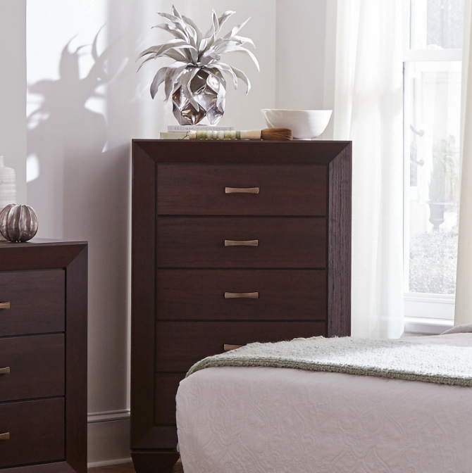 Kauffman Queen Panel Bed Dark Cocoa
