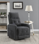 Tufted Upholstered Power Lift Recliner Grey