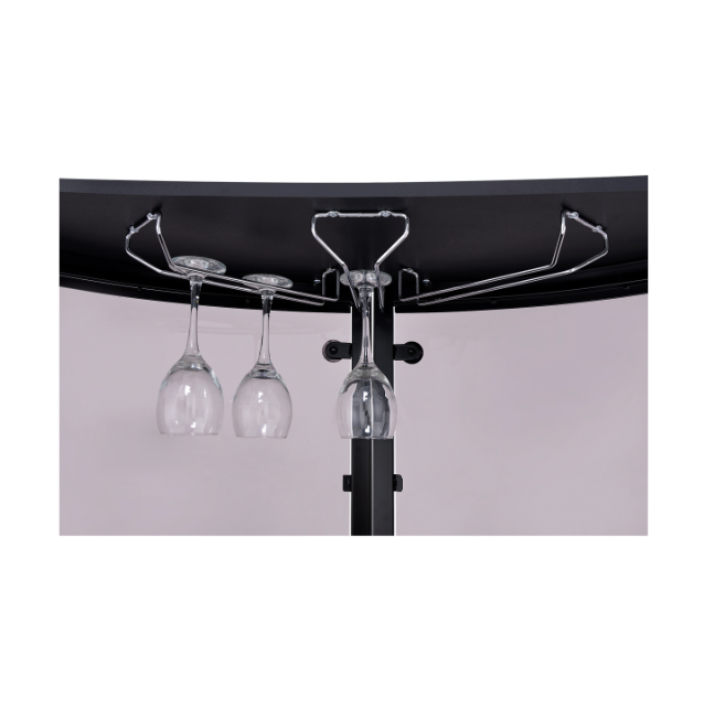 Bar Unit Black And Chrome. 2-Tier