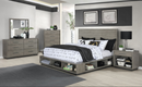 Derbyshire 5-Piece Queen Storage Bedroom Set Grey Oak