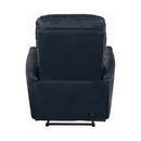 Upholstered Cushion Back Power^3 Recliner Blue