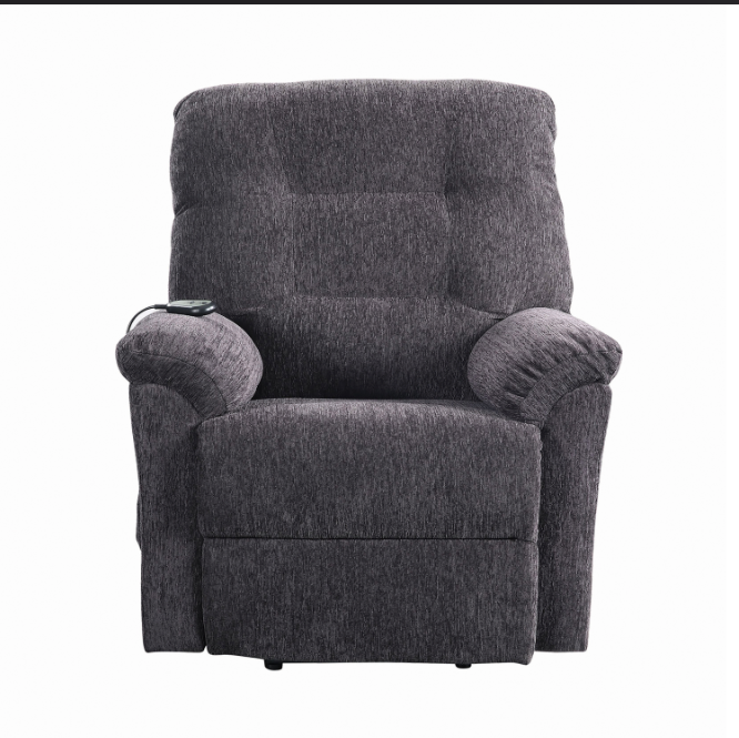 Upholstered Power Lift Recliner Grey