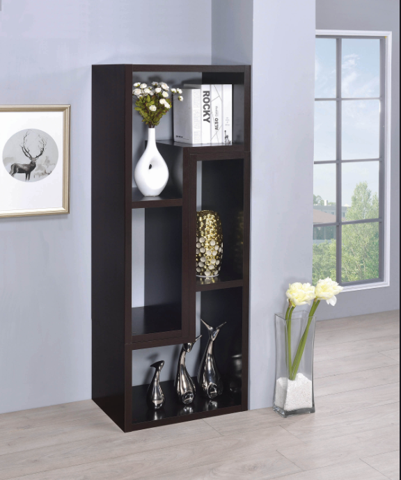 Convertible TV Console And Bookcase Cappuccino