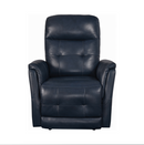 Upholstered Cushion Back Power^3 Recliner Blue