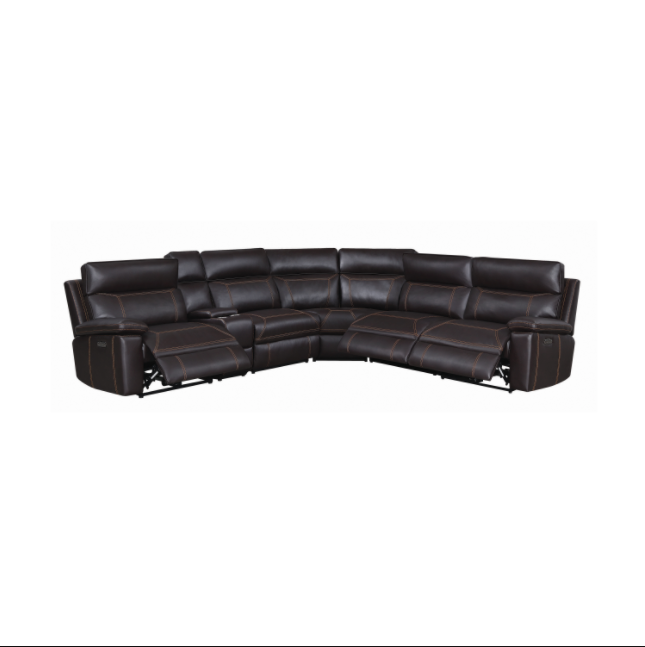 Albany 6-Piece Power^2 Sectional Brown