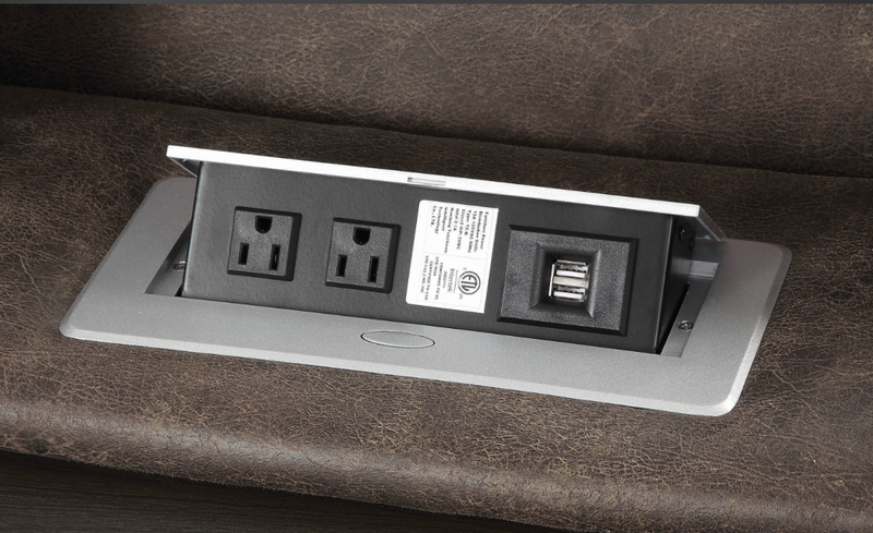 Brixton Upholstered Motion With Cup Holders Buckskin. 3 PC SET