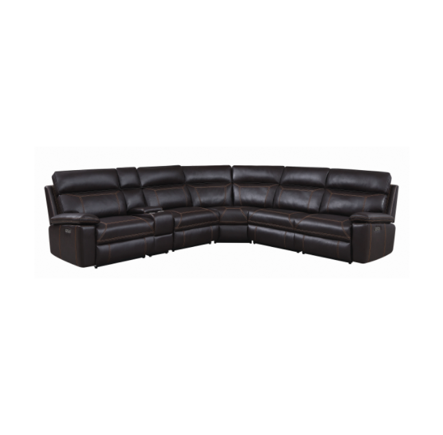 Albany 6-Piece Power^2 Sectional Brown