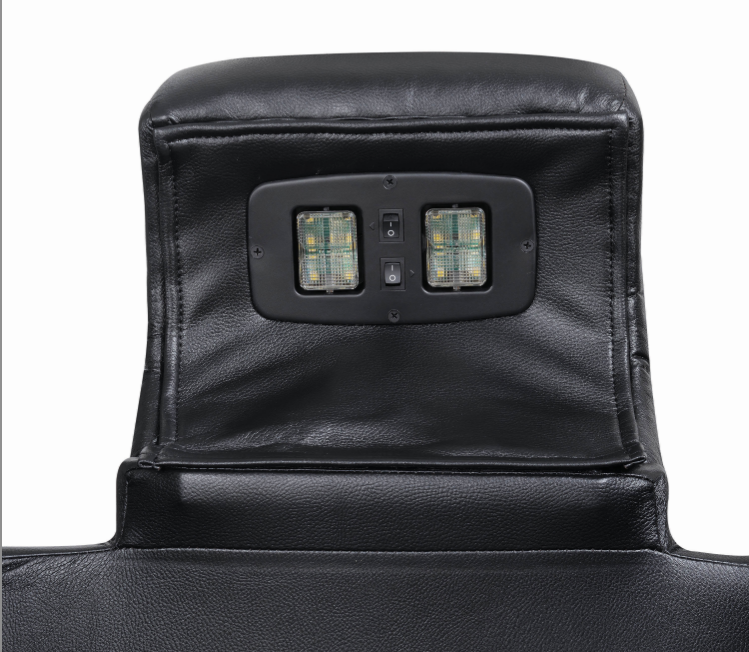 Delange Power Sofa With Headrests Black