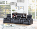Cyrus Home Theater Upholstered Recliner Black
