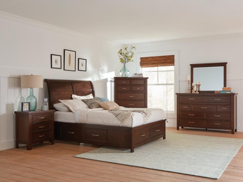 Barstow Queen Storage Bed Pinot Noir