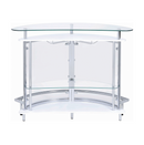 Bar Unit Black And Chrome. 2-Tier