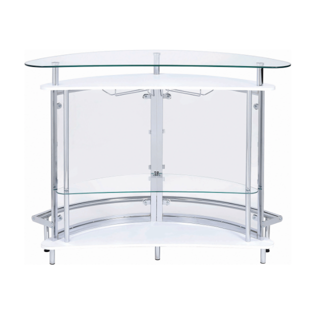 Bar Unit Black And Chrome. 2-Tier