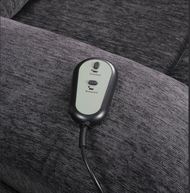 Upholstered Power Lift Recliner Grey