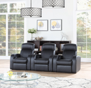 Cyrus Home Theater Upholstered Recliner Black