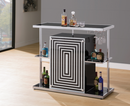 Bar Unit Glossy Black And White. 2-Tier