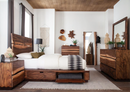 Winslow Eastern Queen Bed Smokey Walnut and Coffee Bean.