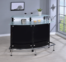 Glass Top Bar Unit Black