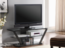 Tv Console Black. 2-Tier