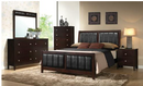 Carlton Queen Upholstered Bed Cappuccino And Black