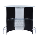 Shelf Bar Unit Glossy Black And White