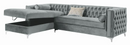 Bellaire Button-Tufted Upholstered Sectional Silver