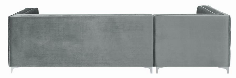 Bellaire Button-Tufted Upholstered Sectional Silver