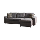 Gus Sleeper Sectional Sofa Charcoal 2 PC Set