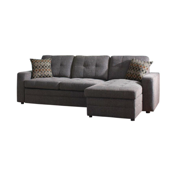 Gus Sleeper Sectional Sofa Charcoal 2 PC Set