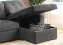 Gus Sleeper Sectional Sofa Charcoal 2 PC Set