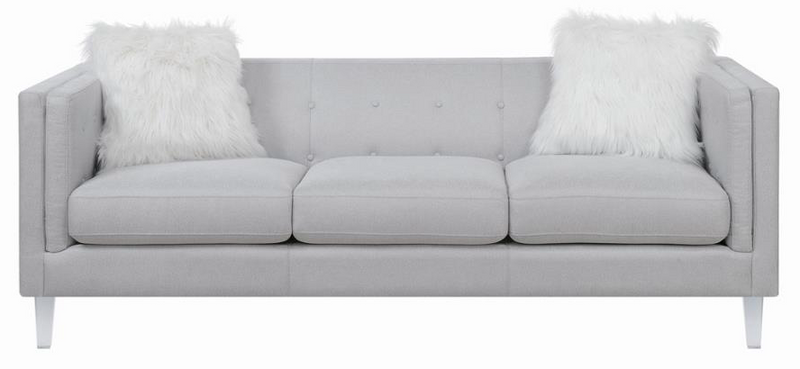 Glacier Tufted Upholstered 3 Pieces Light Grey