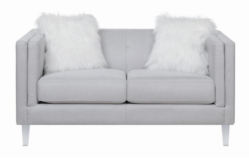 Glacier Tufted Upholstered 3 Pieces Light Grey