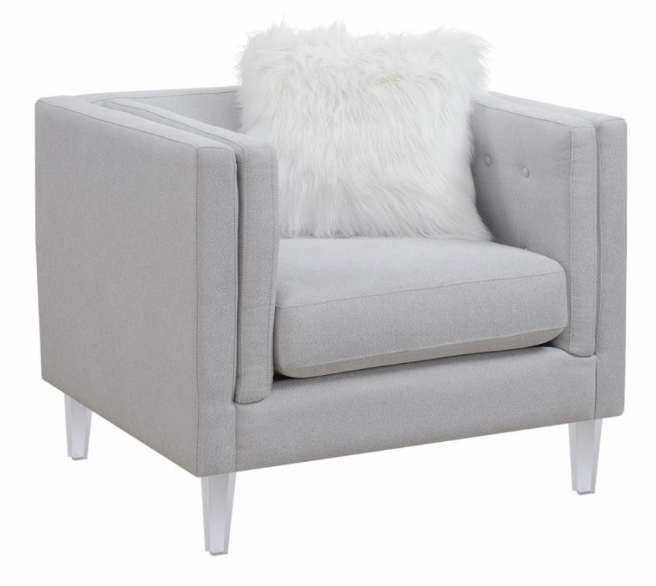 Glacier Tufted Upholstered 3 Pieces Light Grey
