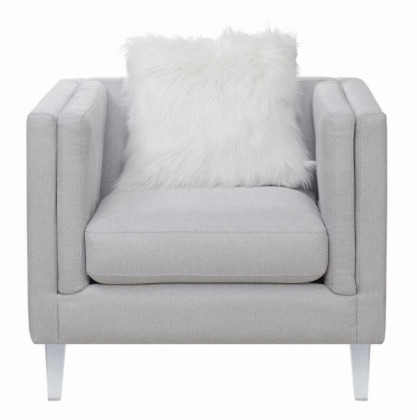 Glacier Tufted Upholstered 3 Pieces Light Grey