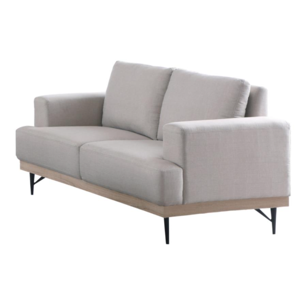 Kester 3-Piece Recessed Track Arm Living Room Set Beige