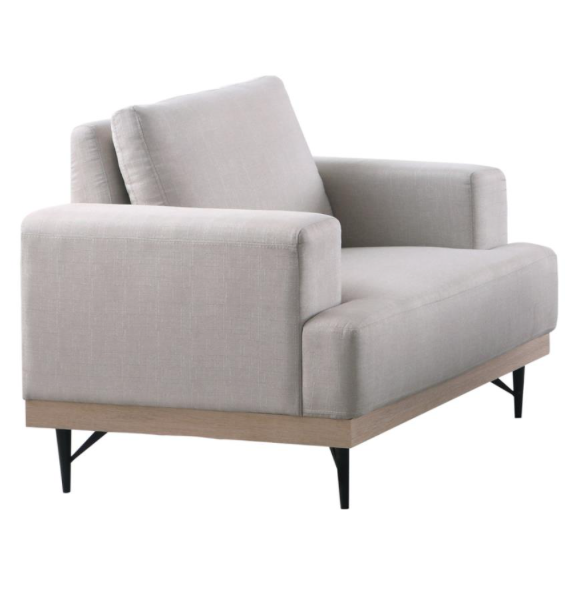 Kester 3-Piece Recessed Track Arm Living Room Set Beige