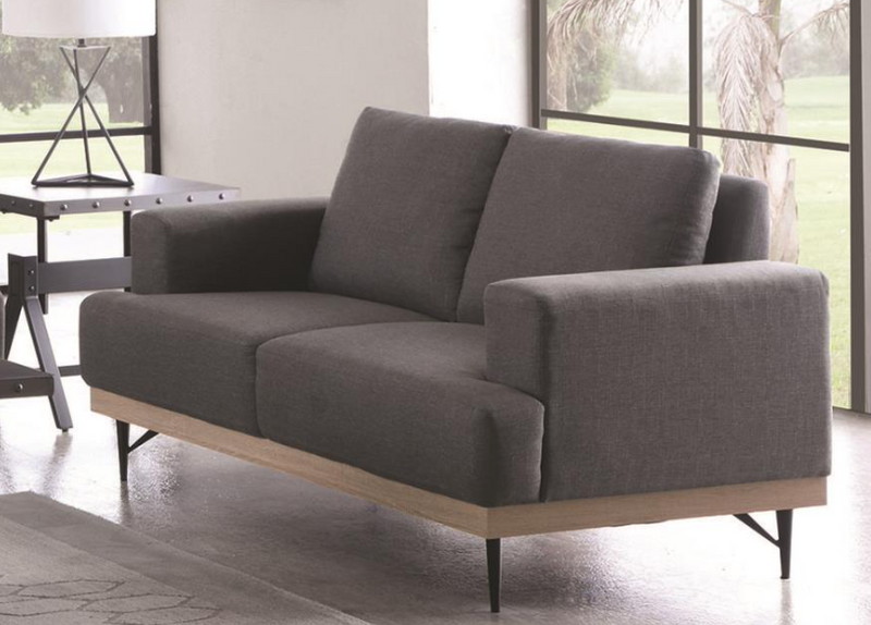 Kester 3-Piece Recessed Track Arm Living Room Set Beige