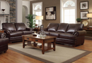 Colton Rolled Arm Upholstered Sofa Brown