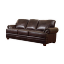 Colton Rolled Arm Upholstered Sofa Brown
