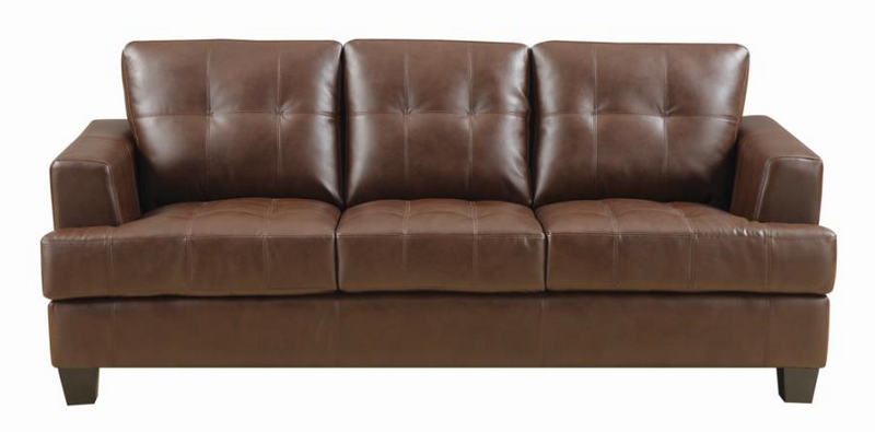 Samuel Tufted Sofa Dark Brown