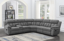 Bahrain 6-Piece Upholstered Motion Sectional Charcoal