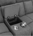 Bahrain 6-Piece Upholstered Motion Sectional Charcoal