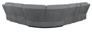 Bahrain 6-Piece Upholstered Motion Sectional Charcoal