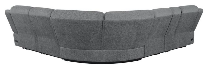 Bahrain 6-Piece Upholstered Motion Sectional Charcoal