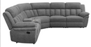 Bahrain 6-Piece Upholstered Motion Sectional Charcoal