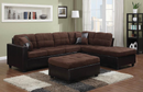 Mallory Upholstered Sectional Chocolate And Dark Brown