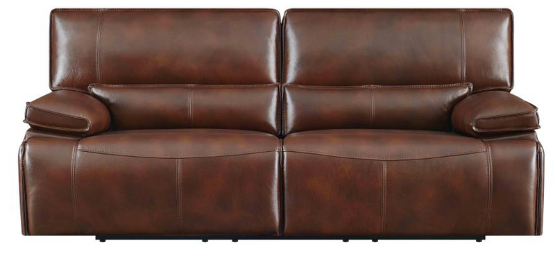 Southwick 3-Piece Pillow Top Arm Power Living Room Set Saddle Brown
