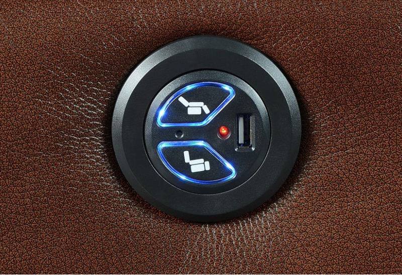 Southwick 3-Piece Pillow Top Arm Power Living Room Set Saddle Brown